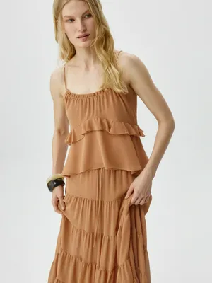 Топ в стиле бохо с рюшами, арт. 5621