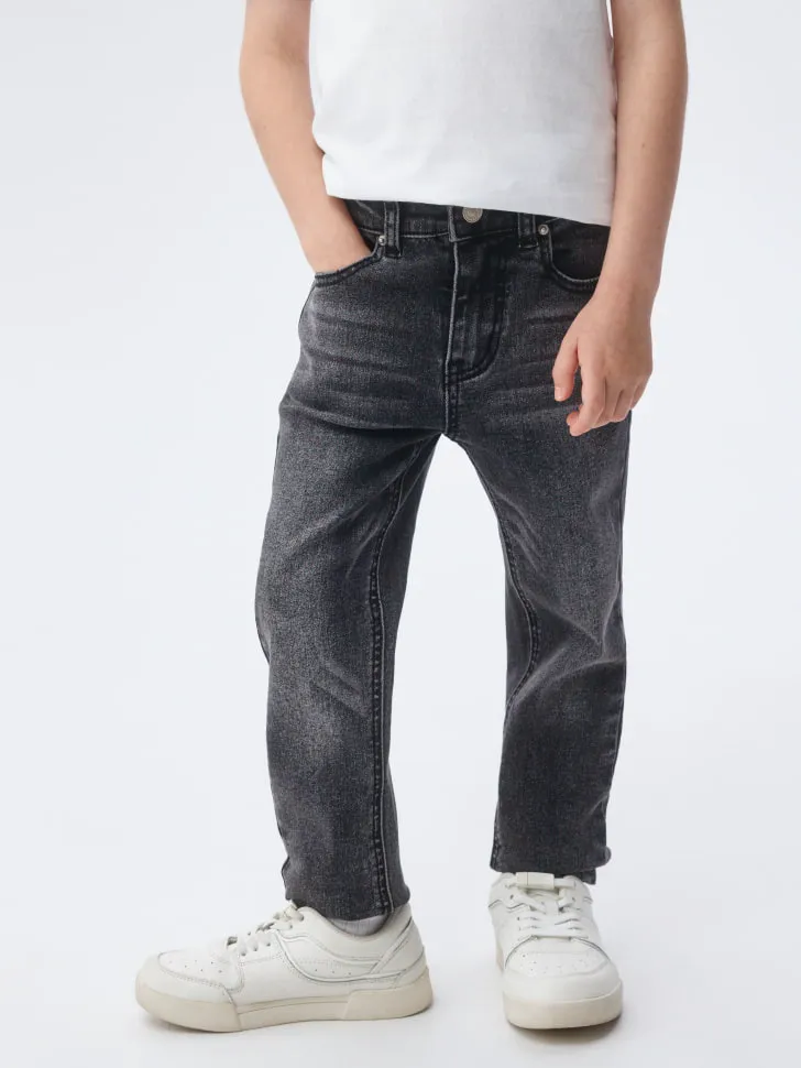 Джинсы Slim fit для мальчиков, серый, арт. 5628