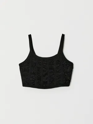 Укороченный топ в корсетном стиле для девочек, арт. 5650