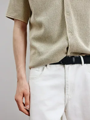 Плетеный ремень, черный, арт. 5677