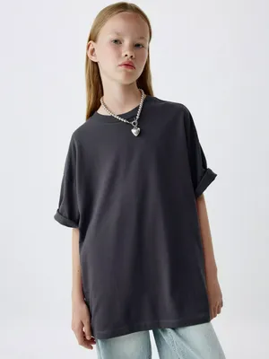 Базовая футболка детская, серый, арт. 5690