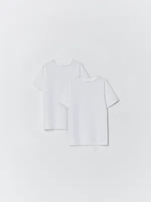 Набор из 2 базовых футболок детских, белый, арт. 5693
