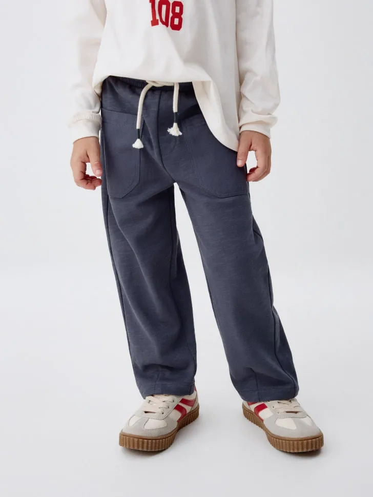 Трикотажные брюки для мальчиков, синий, арт. 5719