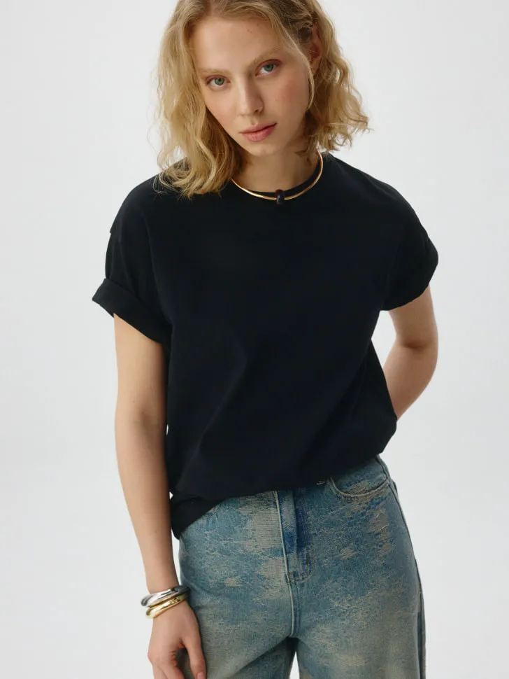 Футболка KATE OVERSIZE FIT, черный, арт. 5742
