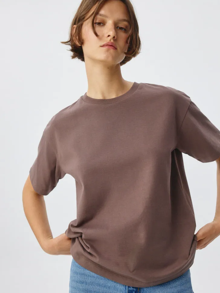 Футболка KATE OVERSIZE FIT, коричневый, арт. 5753
