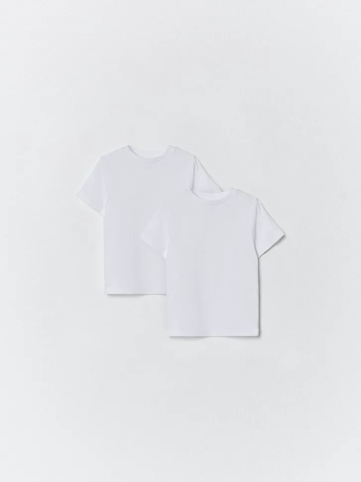 Набор из 2 базовых футболок детских, белый, арт. 5763