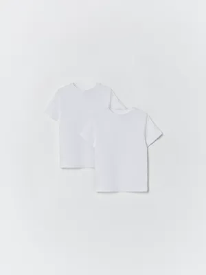 Набор из 2 базовых футболок детских, белый, арт. 5763