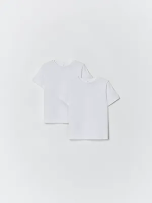 Набор из 2 детских базовых футболок, белый, арт. 5767