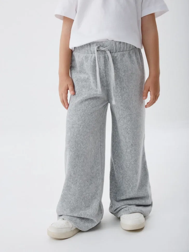 Вельветовые брюки для девочек, серый, арт. 5794