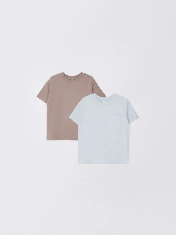 Набор из 2 детских футболок, разноцветный, арт. 5798