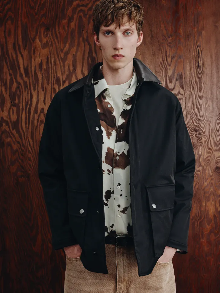 Утепленная куртка с воротником, черный, арт. 5825