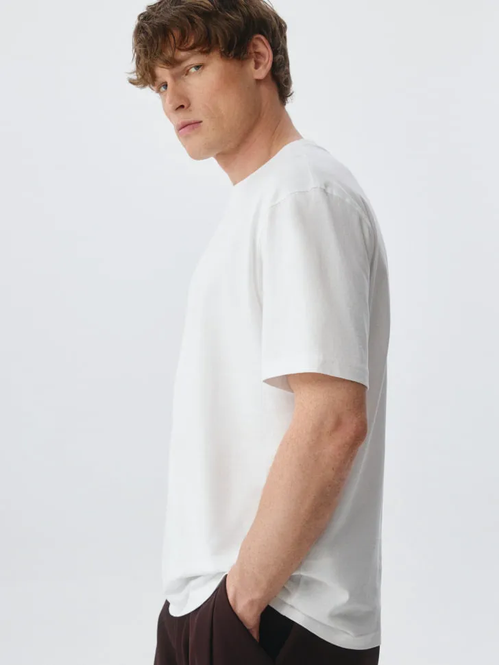 Набор из 2 базовых футболок, белый, арт. 5836