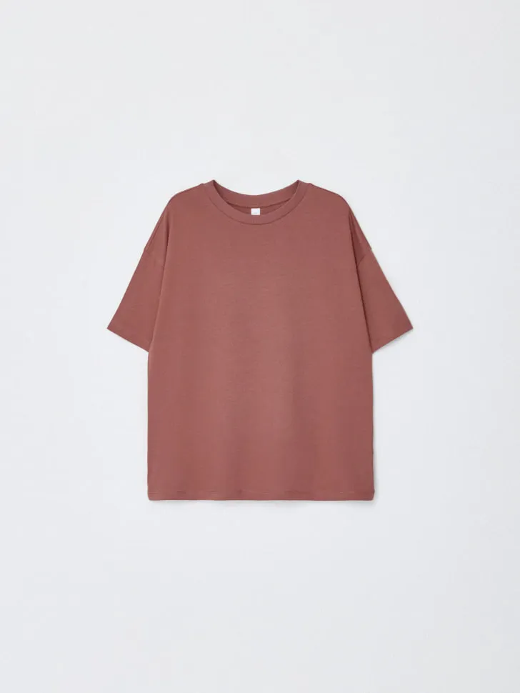 Базовая футболка детская, коричневый, арт. 5868