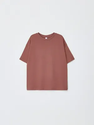 Базовая футболка детская, коричневый, арт. 5868