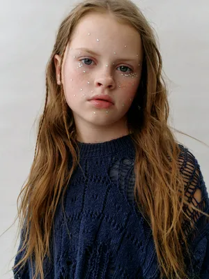 Джемпер ажурной вязки для девочек, арт. 5884