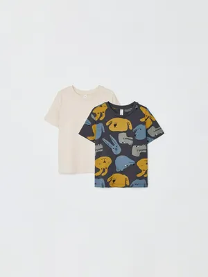 Набор из 2 футболок для мальчиков, разноцветный, арт. 5894