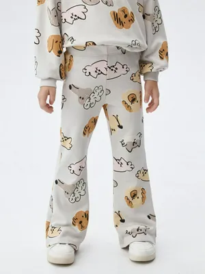 Брюки клеш с принтом для девочек, разноцветный, арт. 5912