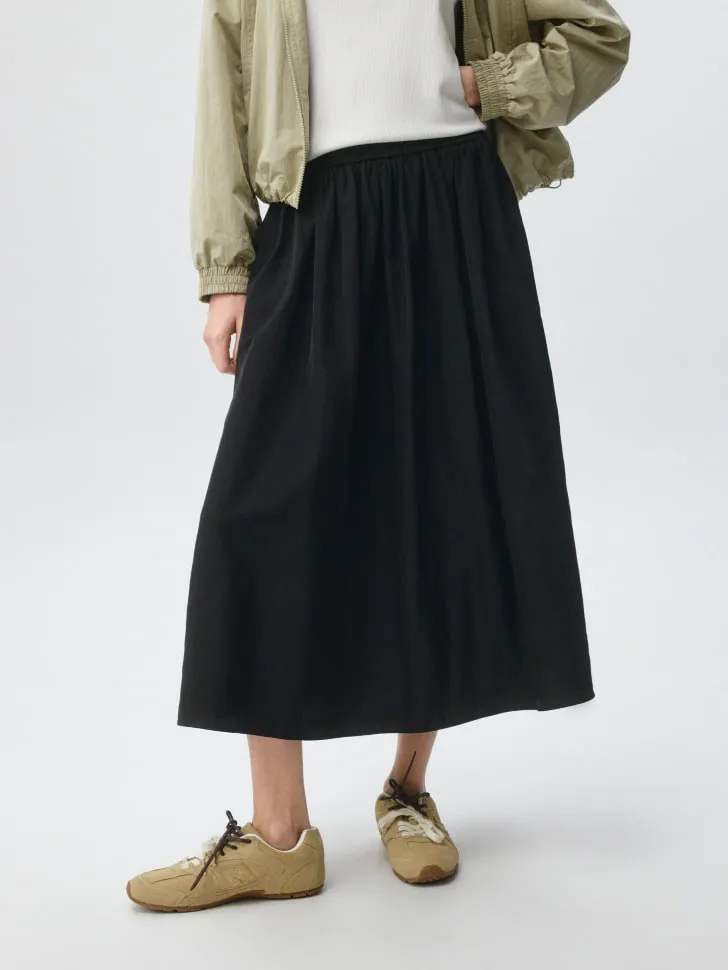 Пышная юбка миди, черный, арт. 5919