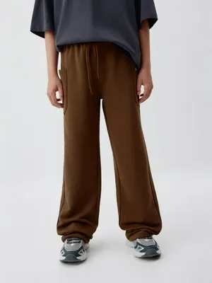 Трикотажные брюки с карманами для мальчиков, коричневый, арт. 5931