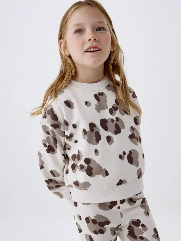 Свитшот с принтом для девочек, разноцветный, арт. 5943