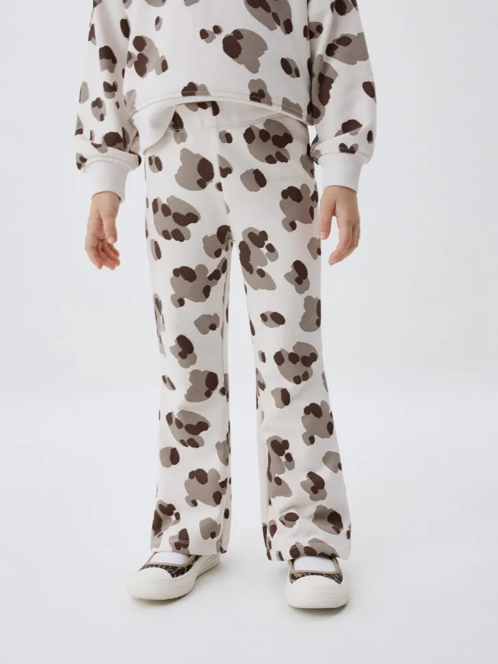 Брюки клеш с принтом для девочек, разноцветный, арт. 5951