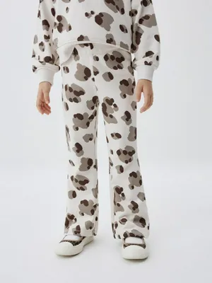 Брюки клеш с принтом для девочек, разноцветный, арт. 5951