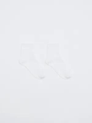 Базовые носки в рубчик, белый, арт. 5956