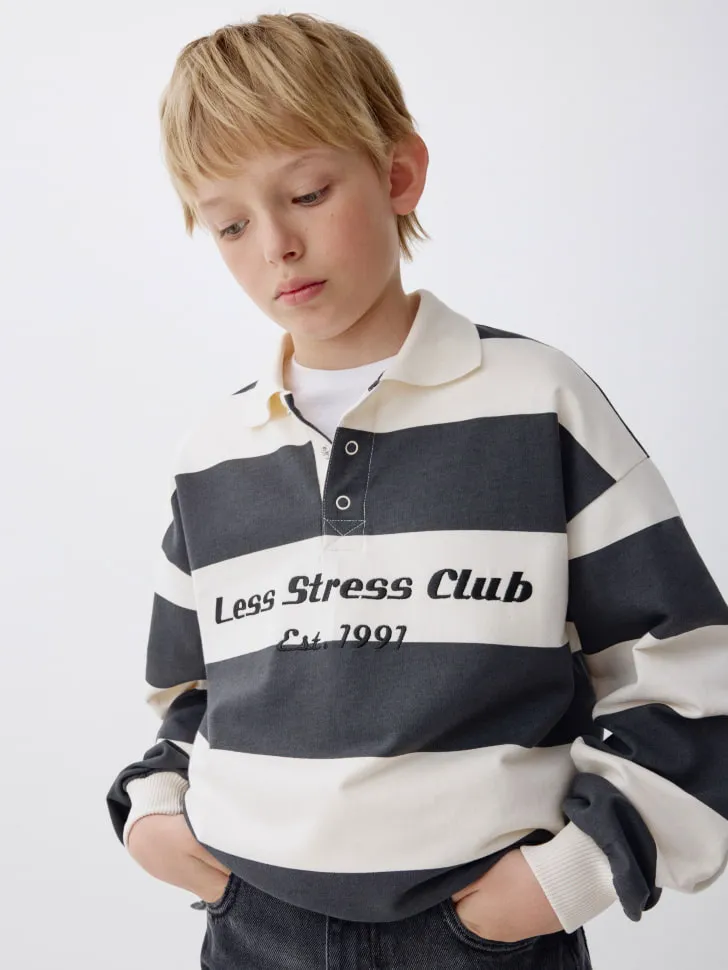 Детский свитшот с воротником, разноцветный, арт. 5979