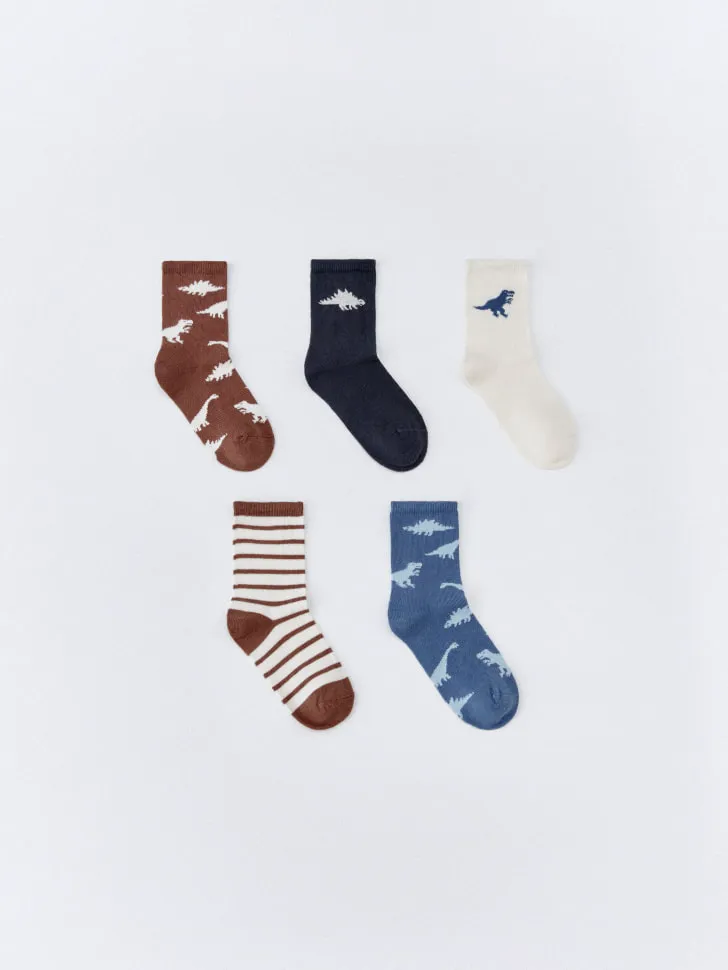 Набор из 5 пар носков для мальчиков, разноцветный, арт. 6013