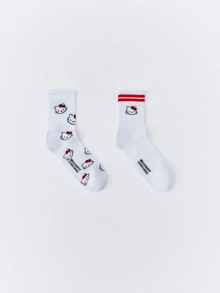 Набор носков Hello Kitty для девочек, белый, арт. 6015
