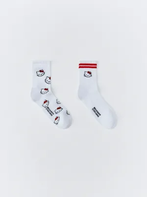 Набор носков Hello Kitty для девочек, белый, арт. 6015
