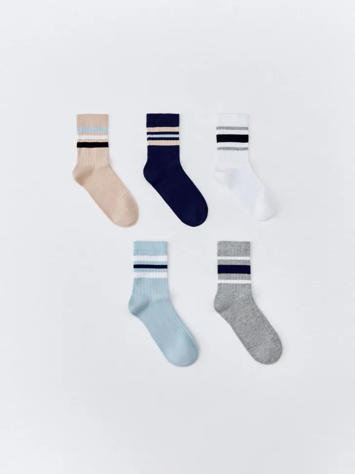 Набор из 5 пар детских носков, разноцветный, арт. 6016