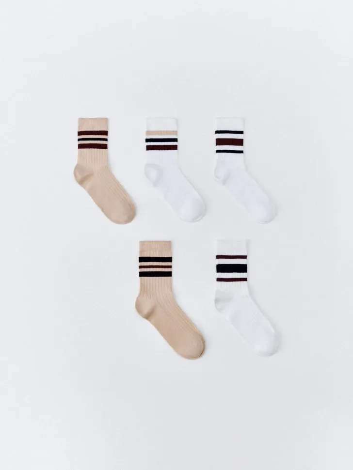 Набор из 5 пар детских носков, разноцветный, арт. 6018