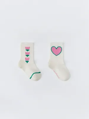 Набор из 2 пар носков для девочек, арт. 6019