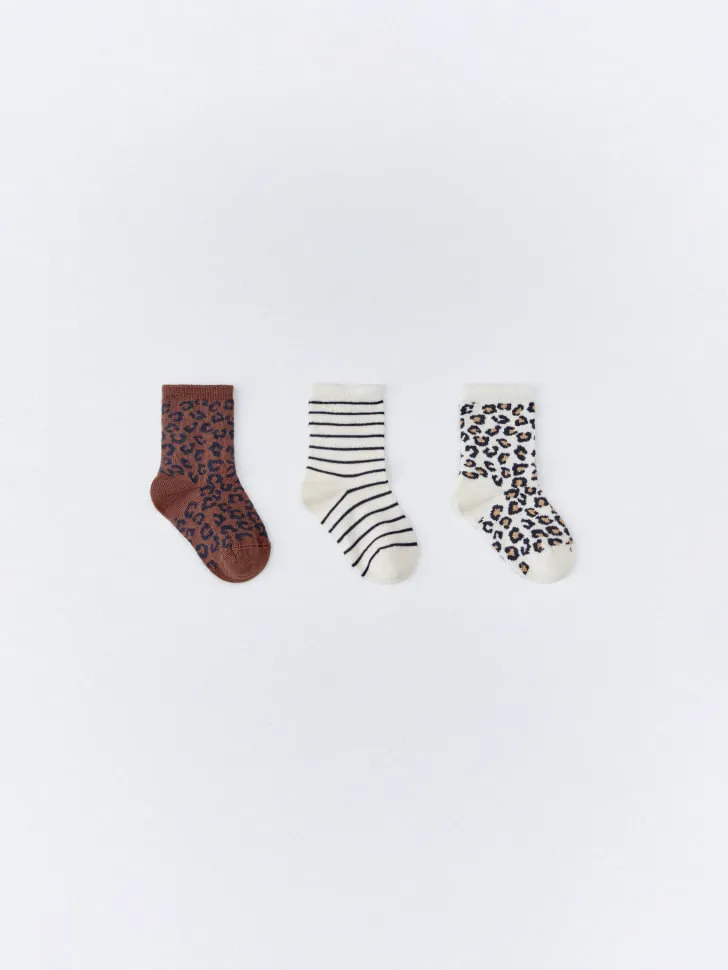 Набор из 3 пар носков для девочек, разноцветный, арт. 6020