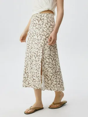 Юбка миди из вискозы с принтом, арт. 6046