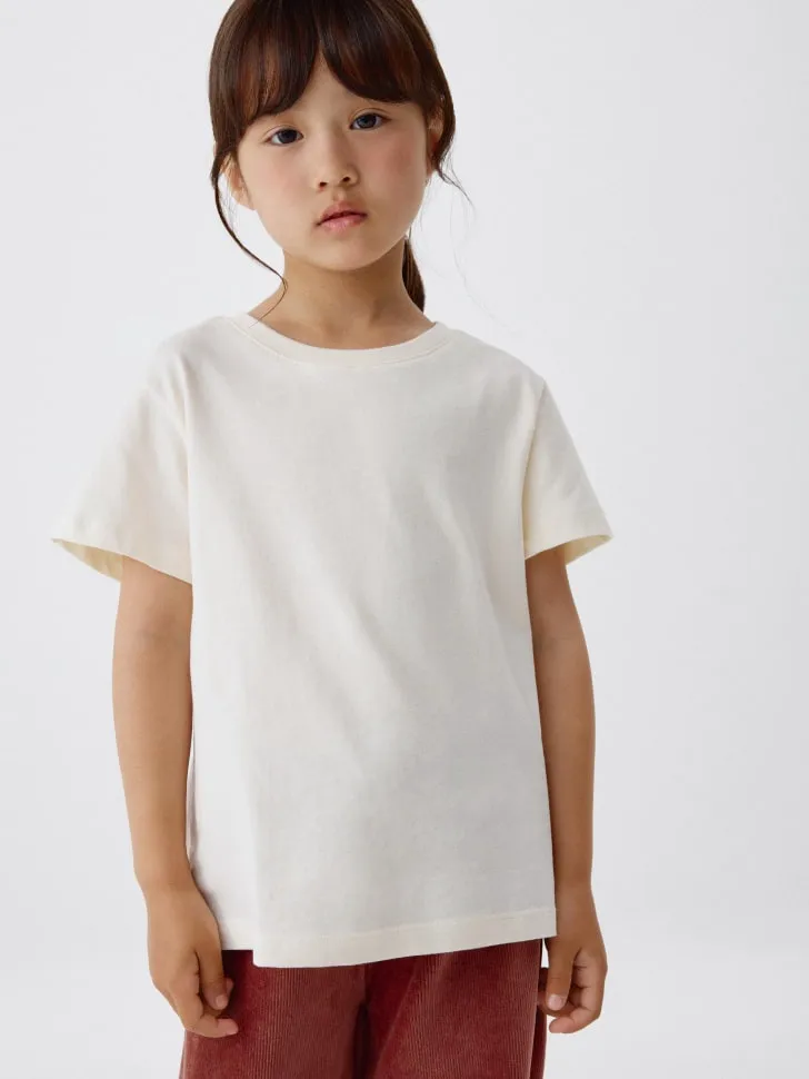 Базовая футболка детская, белый, арт. 6061