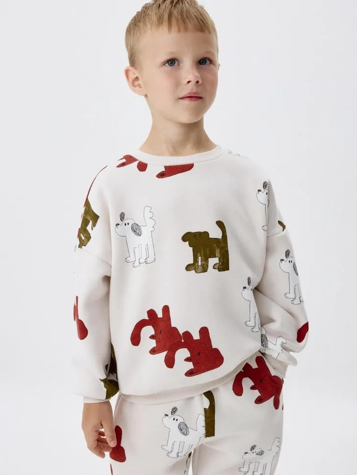 Свитшот с принтом детский, разноцветный, арт. 6066