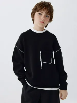 Вязаный джемпер в стиле гранж для мальчиков, арт. 6089