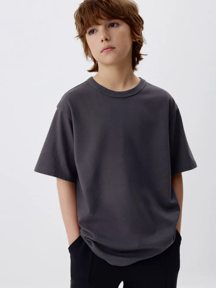 Базовая футболка детская, серый, арт. 6091