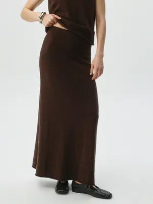 Трикотажная юбка макси, арт. 6095
