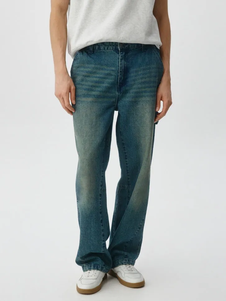 Джинсы CARPENTER со средней посадкой, синий, арт. 6102