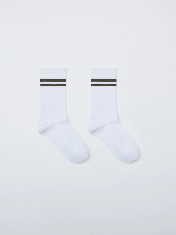 Высокие носки в рубчик, разноцветный, арт. 6115