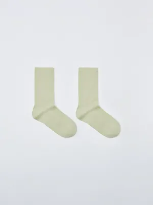 Высокие носки в рубчик, зеленый, арт. 6118