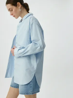 Хлопковая удлиненная рубашка, арт. 6119