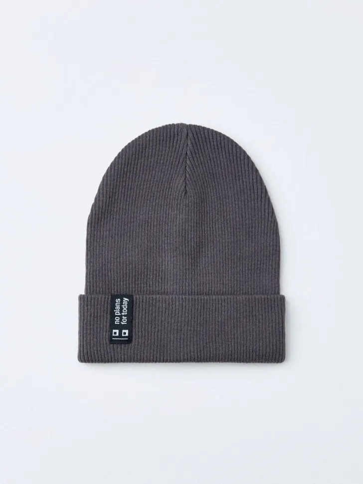 Базовая шапка-бини для мальчиков, серый, арт. 6123