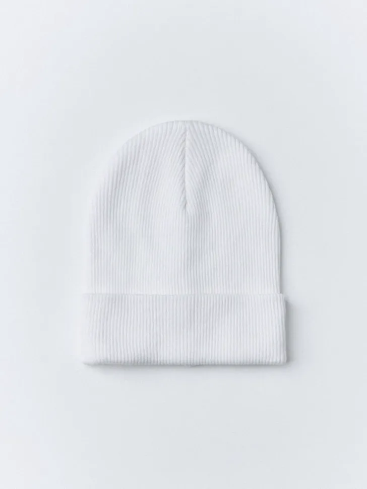 Детская базовая шапка-бини, белый, арт. 6125