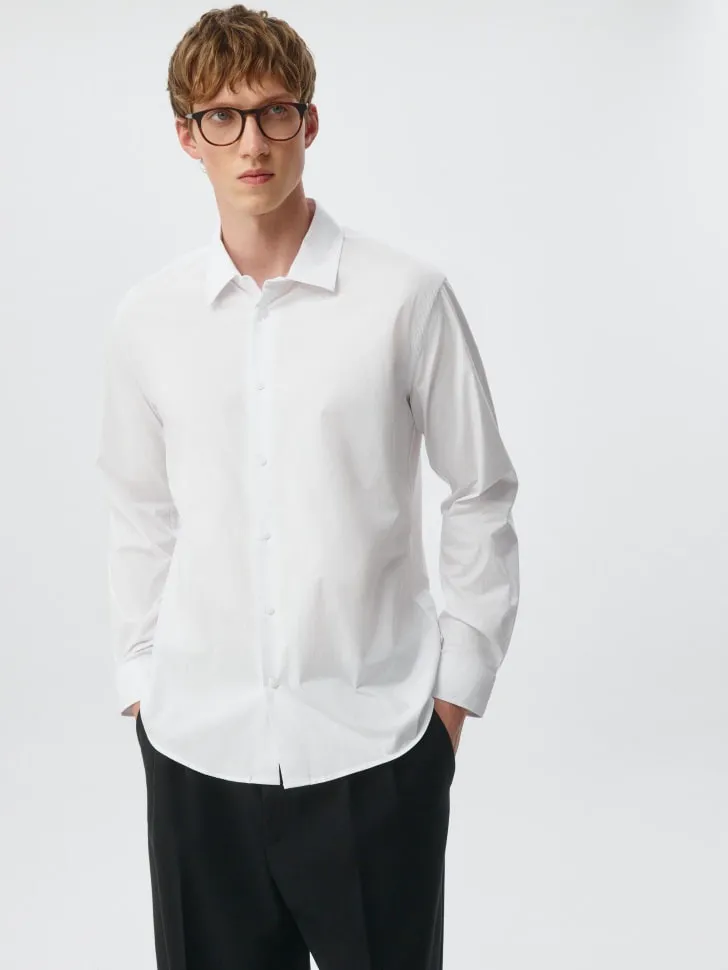 Рубашка из поплина, белый, арт. 6128