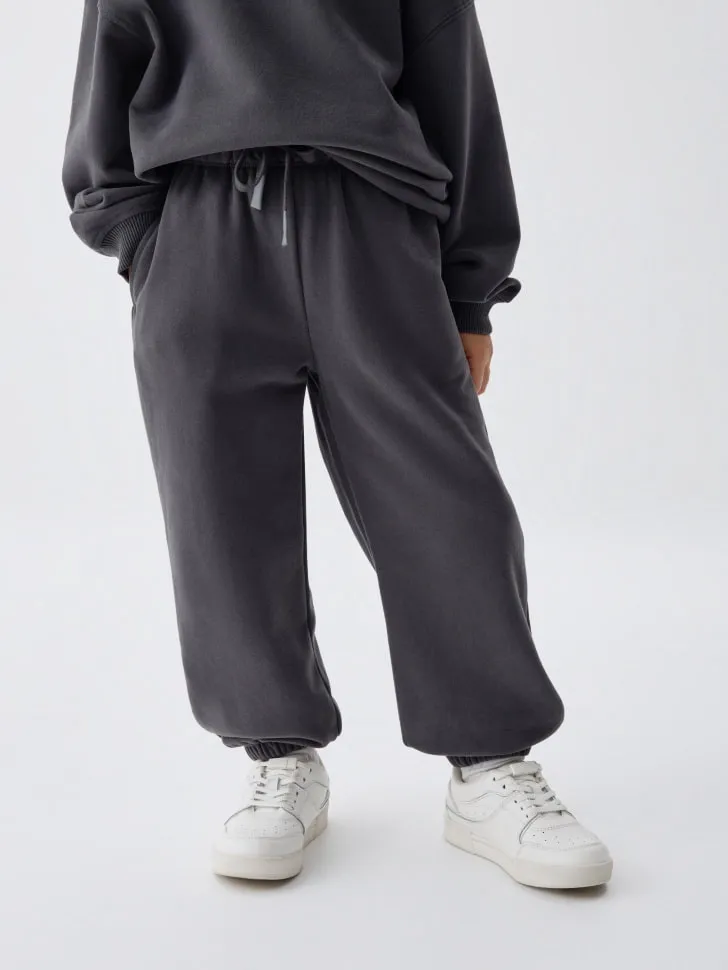 Базовые джоггеры для девочек, серый, арт. 6178