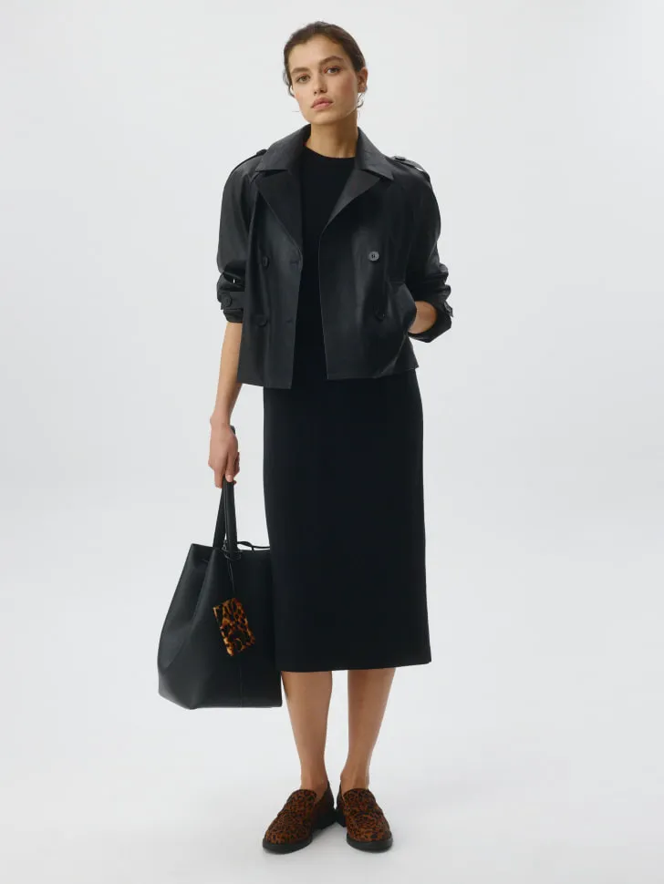 Платье миди из трикотажа, черный, арт. 6183